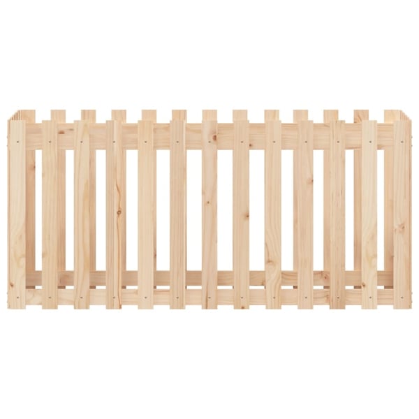 vidaXL Høybed med gjerdedesign 150x50x70 cm heltre furu