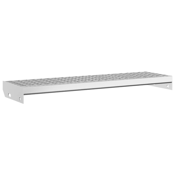 vidaXL trappetrin 80x24x7 cm trinrist galvaniseret stål