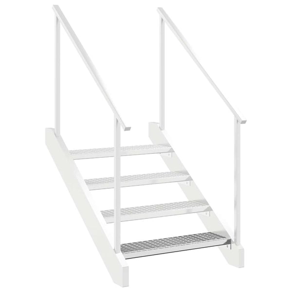 vidaXL Gittertrinn 80x24x7 cm galvanisert stål
