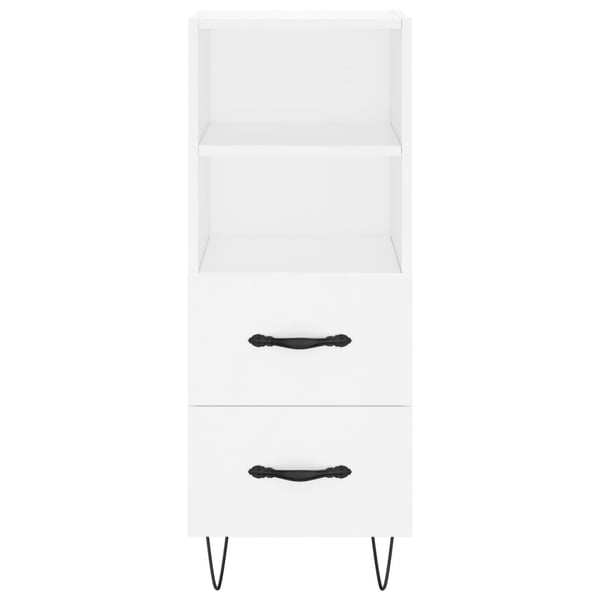 vidaXL Highboard hvit 34,5x34x180 cm konstruert tre