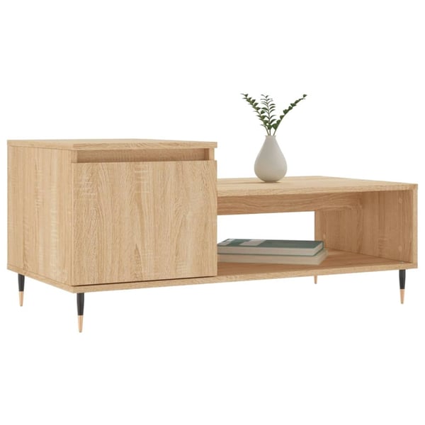 vidaXL Salongbord sonoma eik 100x50x45 cm konstruert tre