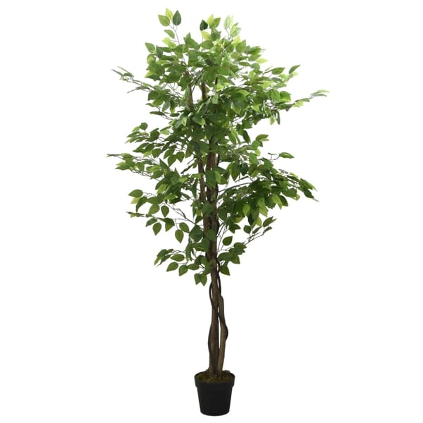 vidaXL Kunstig fikentre 378 blader 80 cm grønn