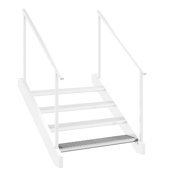 vidaXL Gittertrinn 100x24x7 cm galvanisert stål