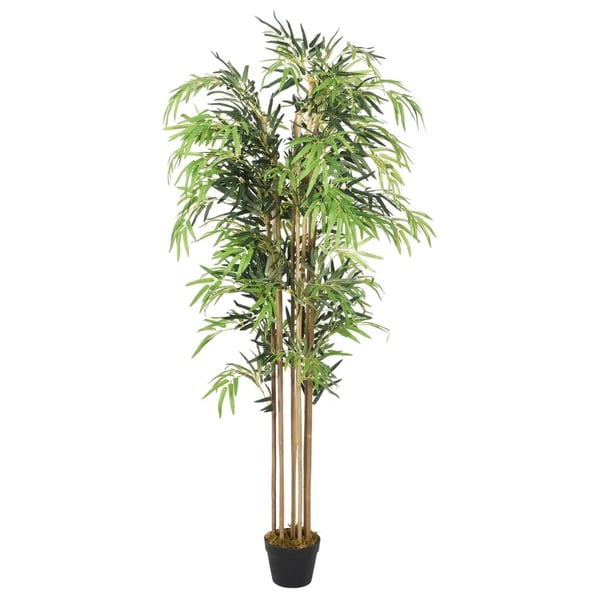 vidaXL Kunstig bambustre 730 blader 120 cm grønn