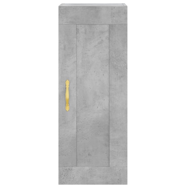 vidaXL Highboard betonggrå 34,5x34x180 cm konstruert tre