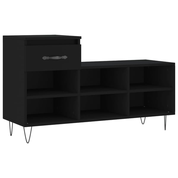 vidaXL skoreol 102x36x60 cm konstrueret træ sort