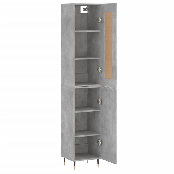 vidaXL skab 34,5x34x180 cm konstrueret træ betongrå