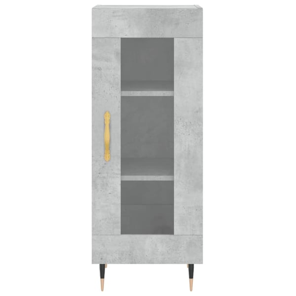 vidaXL Kaappi betoninharmaa 34,5x34x180 cm tekninen puu