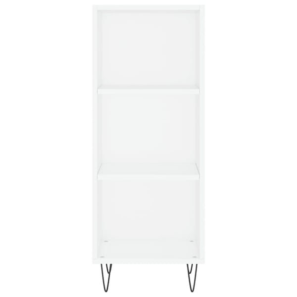 vidaXL Highboard hvit 34,5x34x180 cm konstruert tre