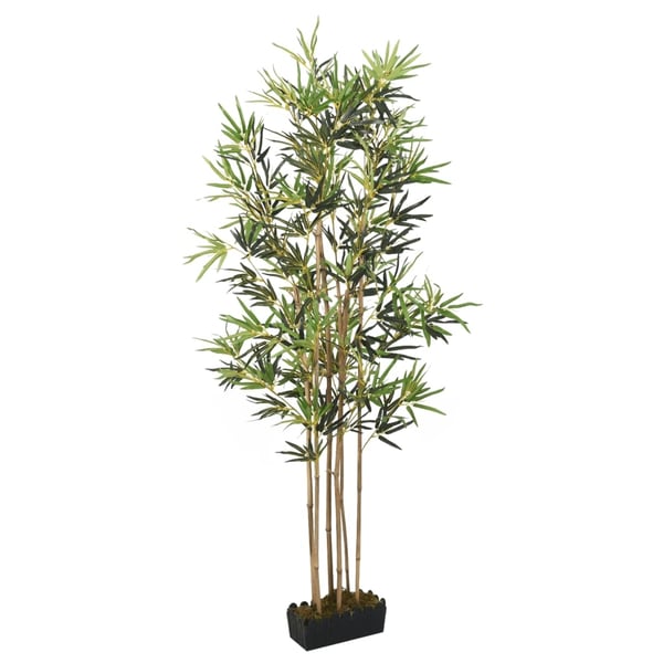 vidaXL kunstigt bambustræ 552 blade 120 cm grøn
