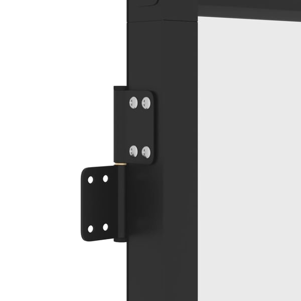 vidaXL dør 83x201,5 cm hærdet glas og aluminium sort
