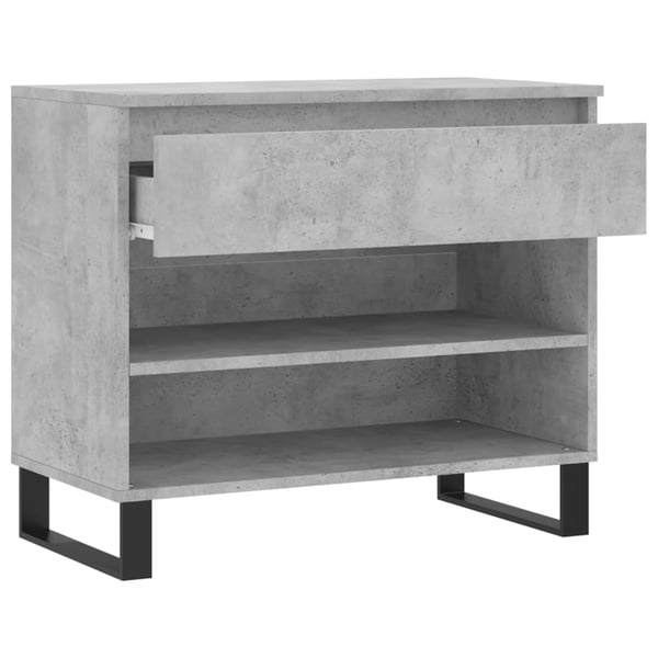 vidaXL Skoskap betonggrå 70x36x60 cm konstruert tre