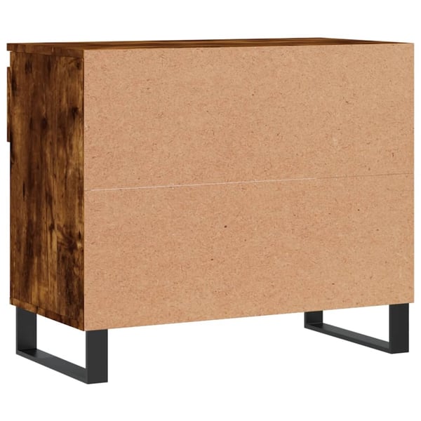 vidaXL Skoskap røkt eik 70x36x60 cm konstruert tre