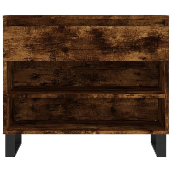 vidaXL Skoskap røkt eik 70x36x60 cm konstruert tre
