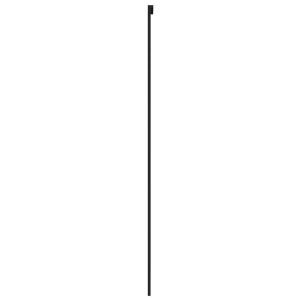 vidaXL skydedør 76x205 cm hærdet glas og aluminium sort