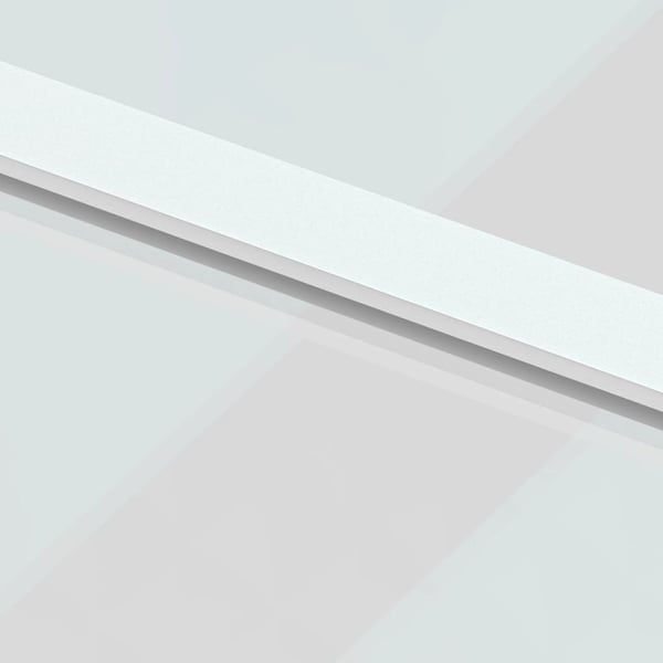 vidaXL Skyvedør hvit 102,5x205 cm herdet glass og aluminium