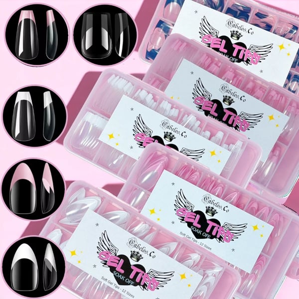 French Tip Press-On Gel Nails