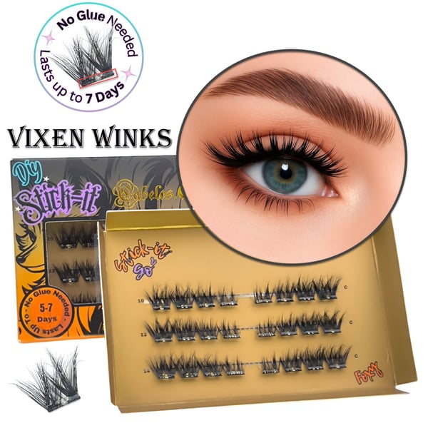 Stick-it Lashes Foxy Løse Øjenvipper til vippe extensions DIY