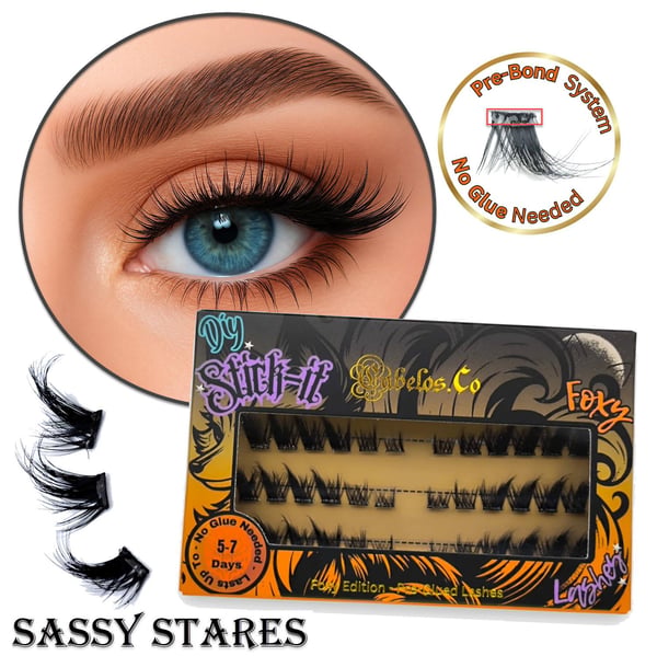 Stick-it Lashes – Foxy Edition Forlimede Klasevipper for Nem Påføring
