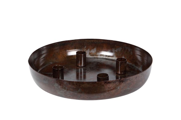 Lysfad med 4 holdere Brown Onyx A lot Decoration