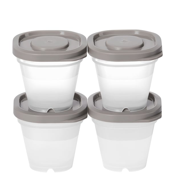 Madopbevaring/krukke 0,5 dl 4-pak