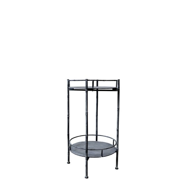 Sivupöytä / Tarjotinpöytä K63/Ø33 cm antiikki sinkki Chic Antique