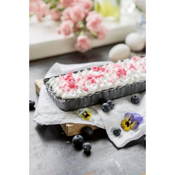 Tærteform / aflang form rektangulær m. løs bund 36x11cm Gastromax
