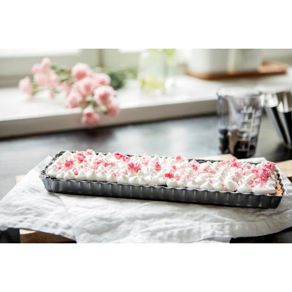 Tærteform / aflang form rektangulær m løs bund 36x11cm Gastromax