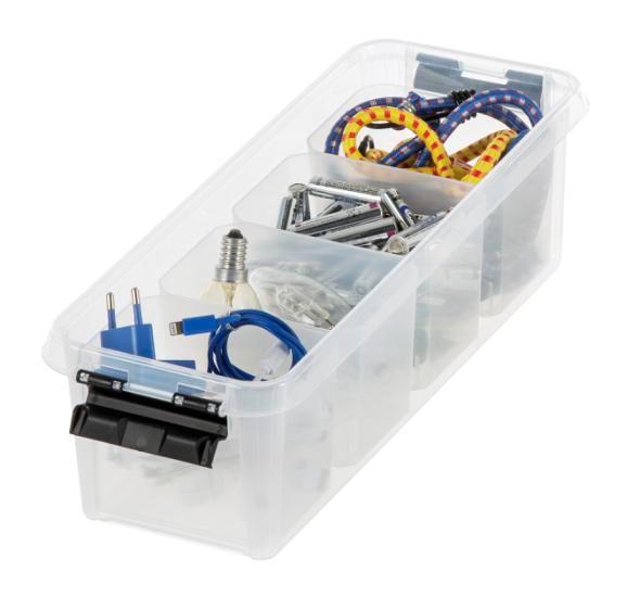 Opbevaringsboks m låg 4 indsatser SmartStore Classic 4