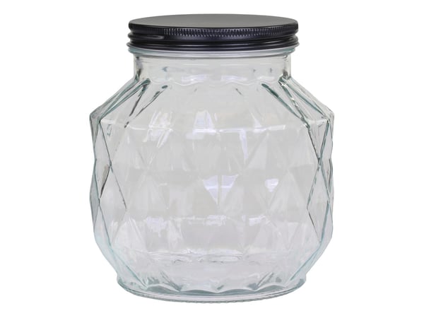 Stor Glasburk m lock - flera storlekar Chic Antique