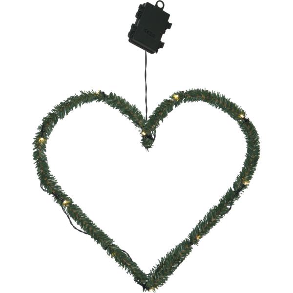 Sydänkranssi / Jouluvalot 38cm