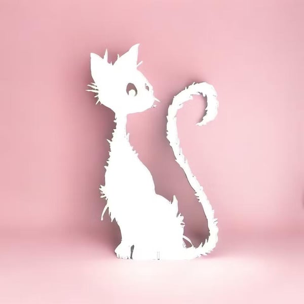 Katt Dekoration Älska Plåt