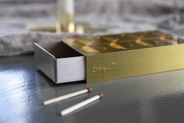 Tändsticksfodral Stig L Berså Guld