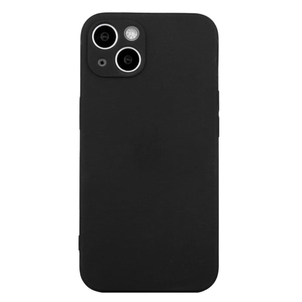 iPhone 15 Straight Edge Phone Case Drop Resistant Flexible Precise Cutout Protective Cover - Sort
