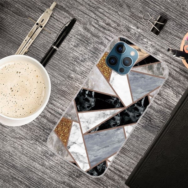 Marble iPhone 15 Plus Etui - Fragment Of Klinkekule Colors