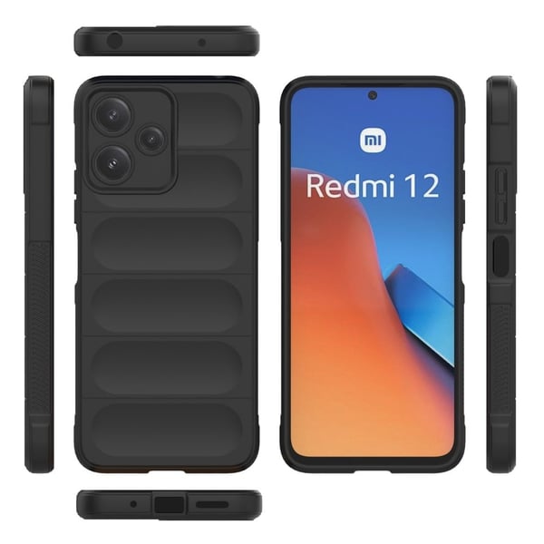 Deksel med mykt grep for Xiaomi Redmi 12 / Xiaomi Poco M6 Pro - Lysegrå