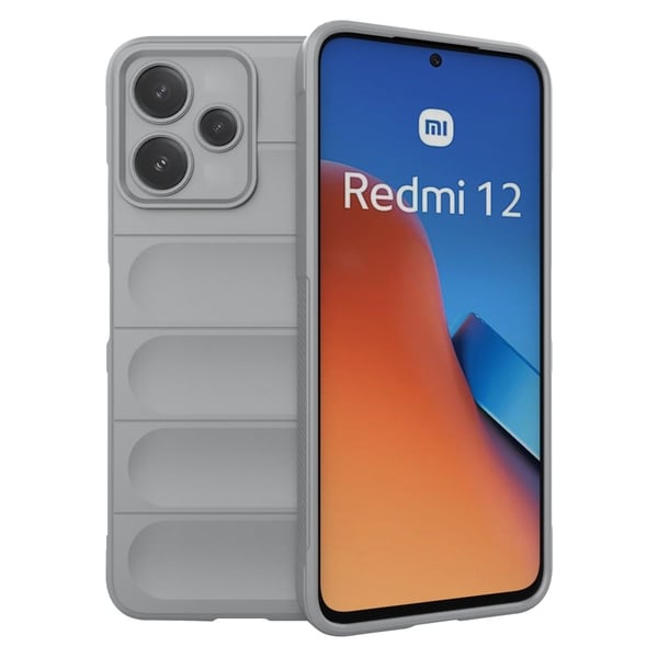 Deksel med mykt grep for Xiaomi Redmi 12 / Xiaomi Poco M6 Pro - Lysegrå