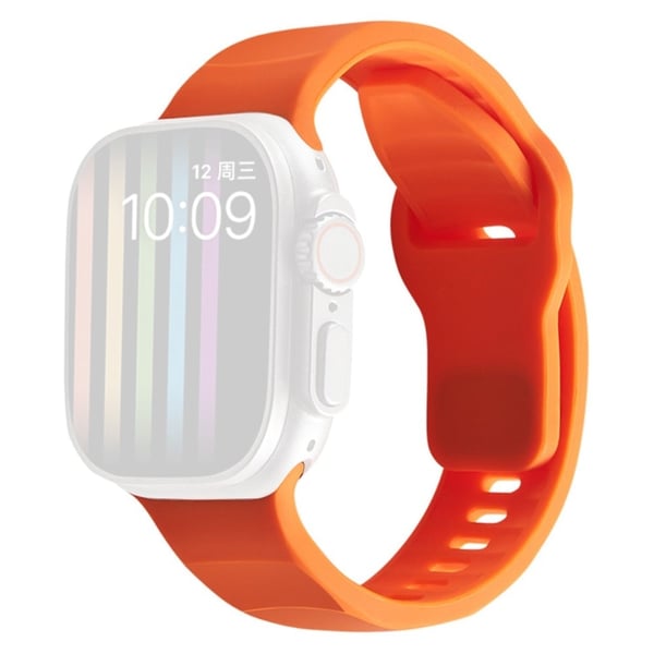 Apple Watch Series 9 41 mm silikonrem i bølget stil - Oransje