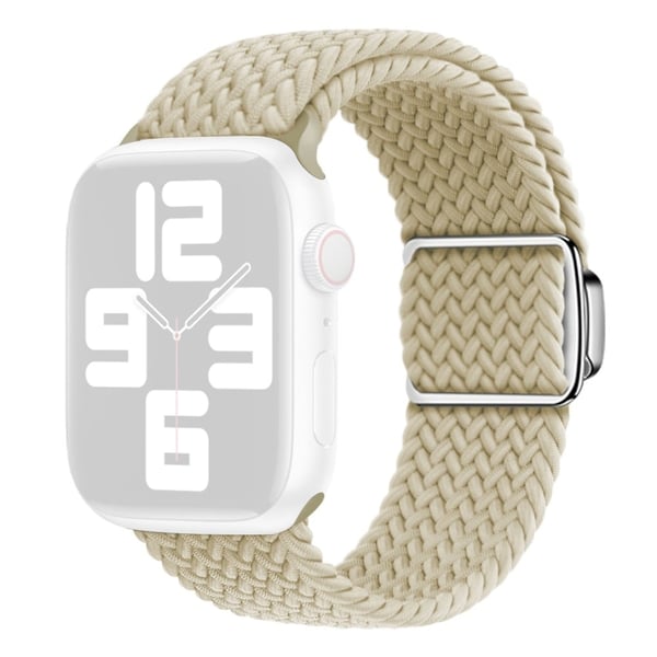 Apple Watch Series 9 41 mm flettet nylonrem - Stjernelys