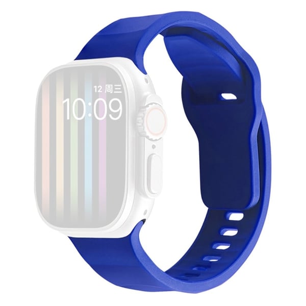 Apple Watch Series 9 45 mm / Ultra 2 silikonrem i bølget stil - Safir