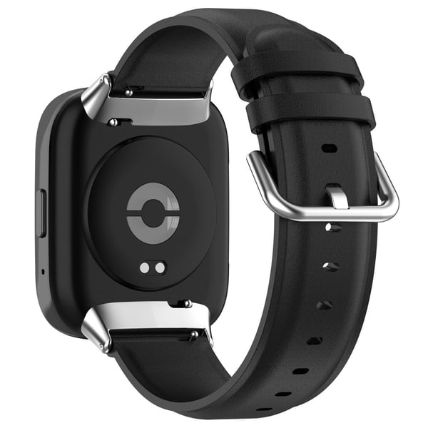 Xiaomi Redmi Watch 3 Active / Lite 3 Ægte læderrem med stik - Sort