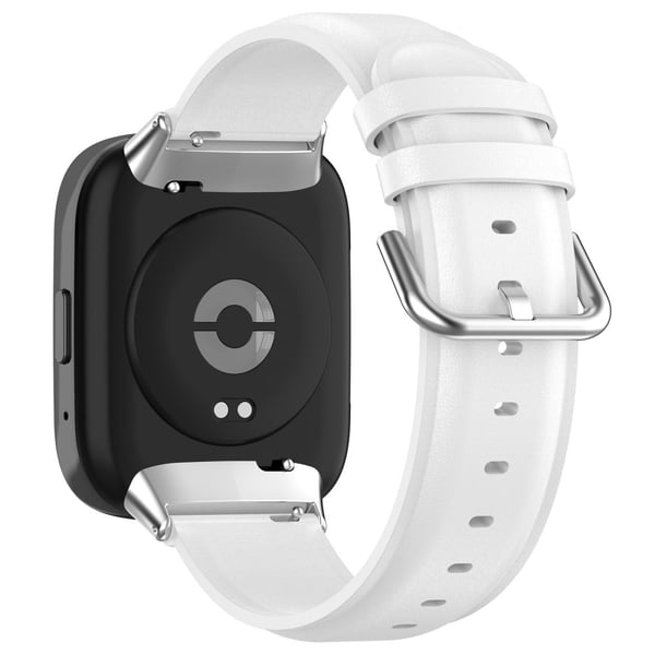 Xiaomi Redmi Watch 3 Active / Lite 3 Ekte lærrem med kontakt - Hvit