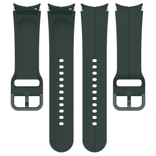 20mm silikone rille rem til Samsung Galaxy Watch 6 / 5 / 4 / 3 (41mm) - Grøn