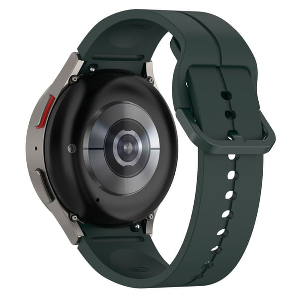 20mm silikone rille rem til Samsung Galaxy Watch 6 / 5 / 4 / 3 (41mm) - Grøn