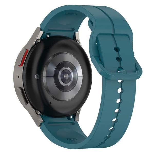 20 mm silikonrem med spor for Samsung Galaxy Watch 6 / 5 / 4 / 3 (41 mm) - Mørkegrønn