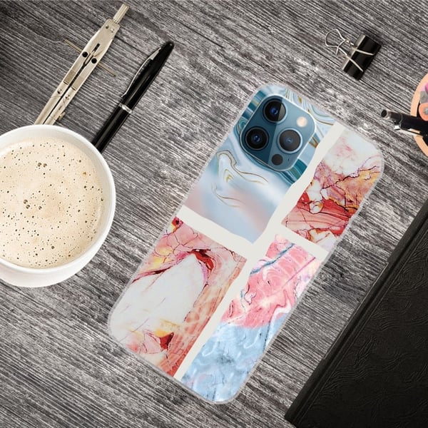 Marble iPhone 15 Etui - Wavy Klinkekule Tile