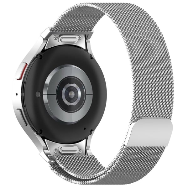 Samsung Galaxy Watch 6 / 5 / 4 milanesisk rustfritt stålrem - Sølv Samsung Galaxy Watch 6 / 5 / 4 milanesisk rustfritt stålrem - Sølv