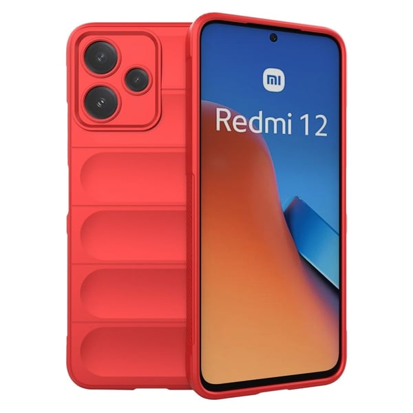 Deksel med mykt grep for Xiaomi Redmi 12 / Xiaomi Poco M6 Pro - Rød