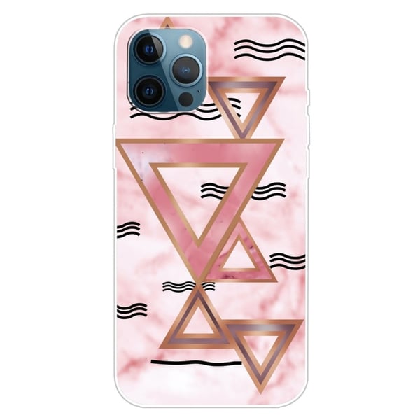 Marble iPhone 15 Suojakotelo - Rose Colored Triangles