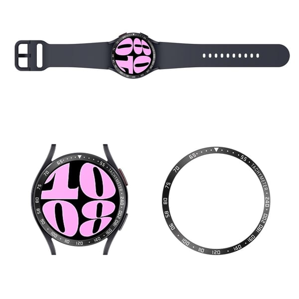Samsung Galaxy Watch 6 (40 mm) ring i rustfritt stål - Svart / Svart / Svart